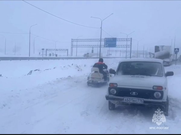 Трассу Москва- Казань завалило снегом