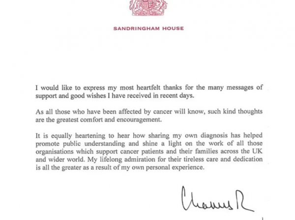 Король Великобритании Карл III в специальном заявлении поблагодарил всех беспокоящихся о его здоровье