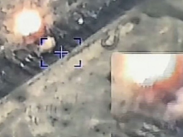 Российские беспилотники уничтожили замаскированный танк ВСУ